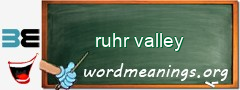 WordMeaning blackboard for ruhr valley